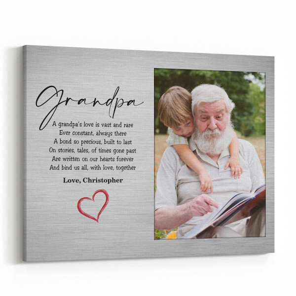 A Grandpa’s Love Is Vast And Rare Custom Canvas Print