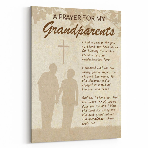 “A Prayer for Grandparents” Canvas Sign