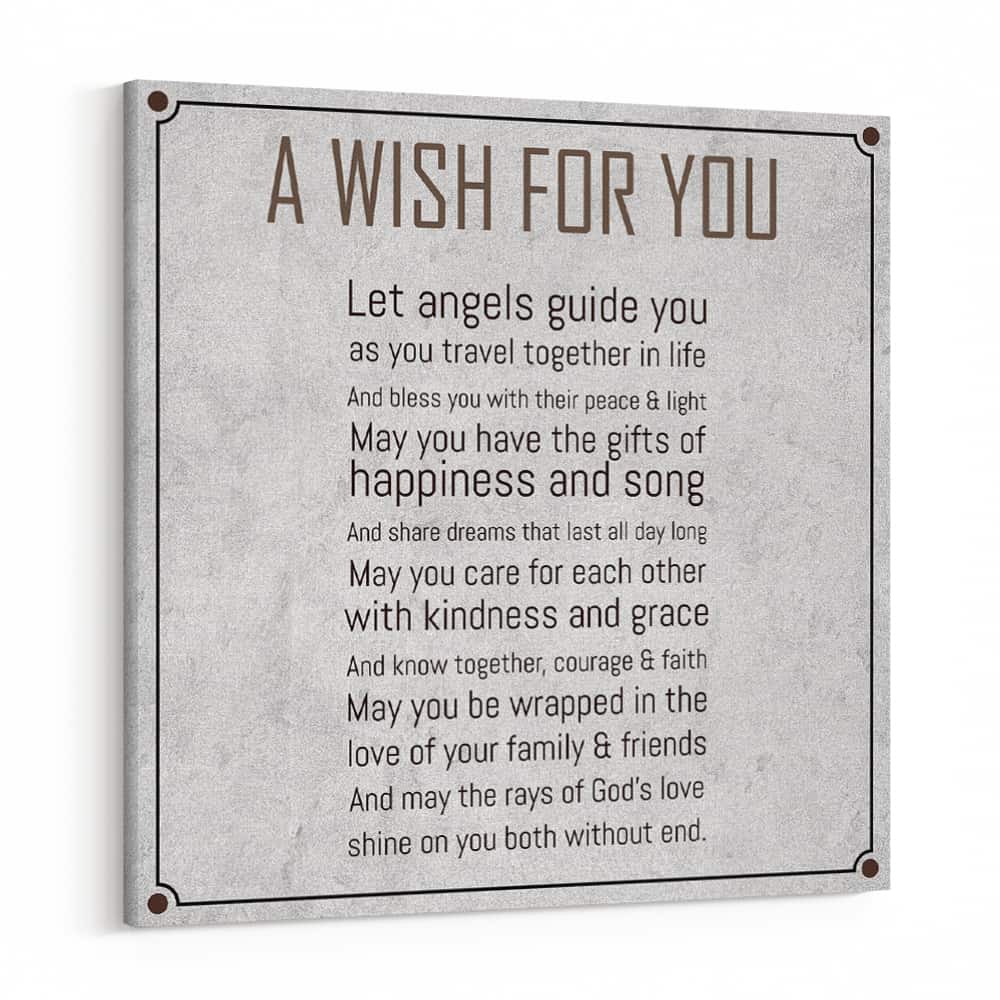 A Wish For You Sign Canvas Print