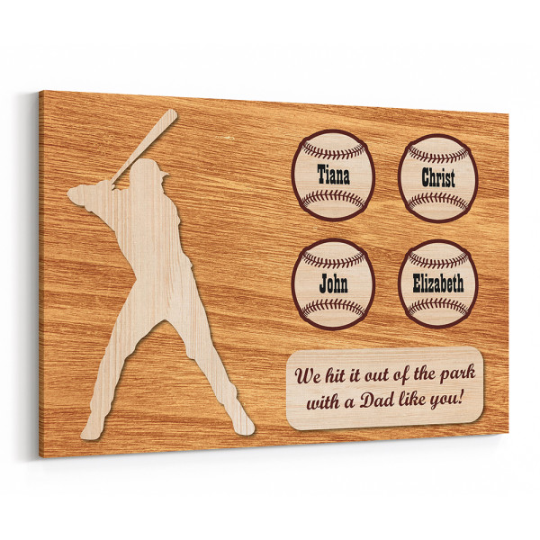 Baseball Gifts For Dad Custom Canvas Print