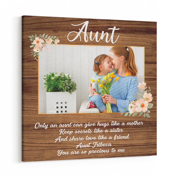 Custom Photo Canvas Print for Aunt