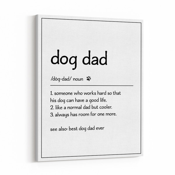 Dog Dad Definition Canvas Print