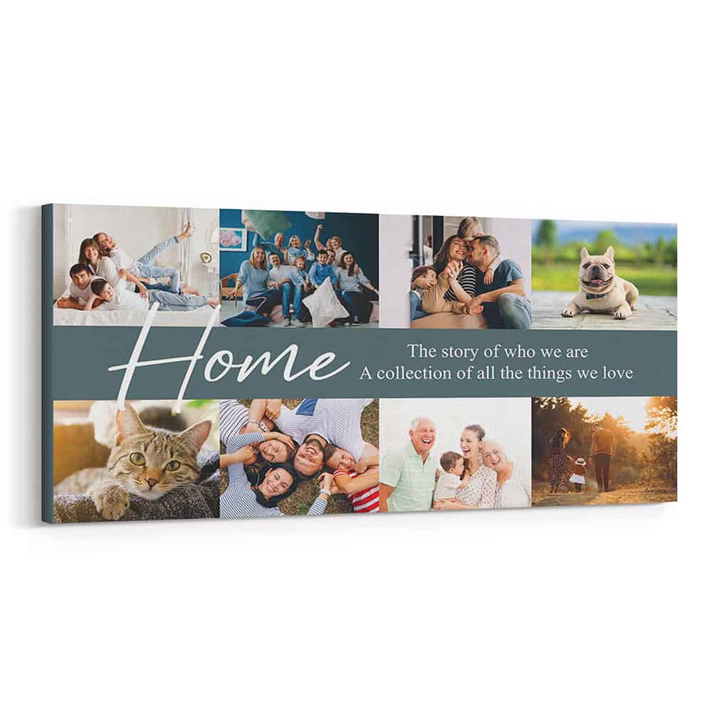 Home The Story Of Who We Are A Collection Of All The Things We Love Custom Photo Collage Canvas Print