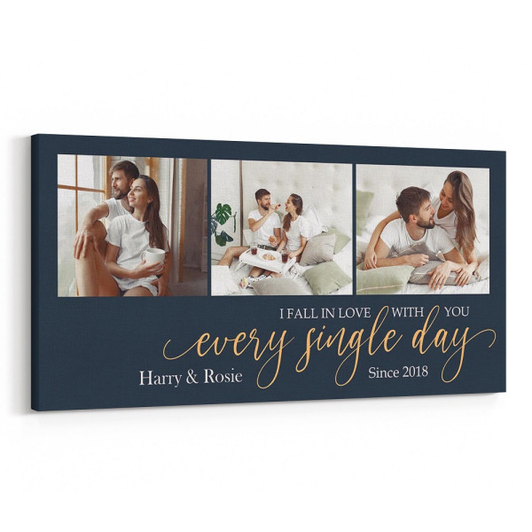 I Fall In Love With You Every Single Day Custom Canvas Print