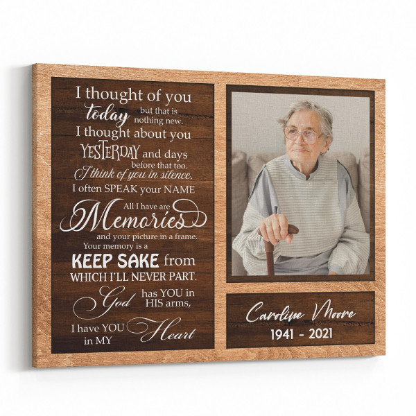 I Thought of You Today Photo Canvas Print