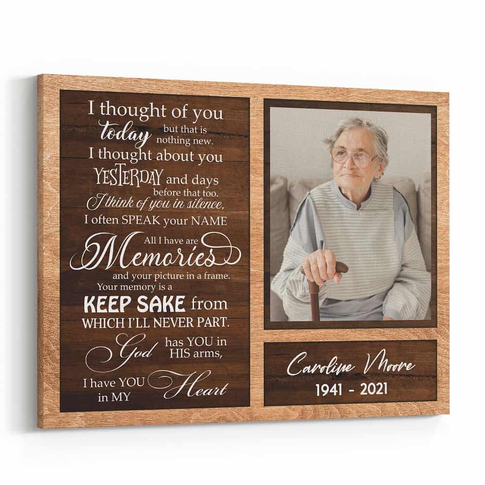 I Thought of You Today Photo Canvas Print