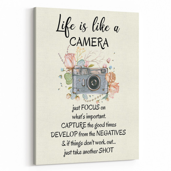 Life Is Like a Camera Canvas Print