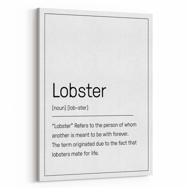 Lobster Definition Canvas Print
