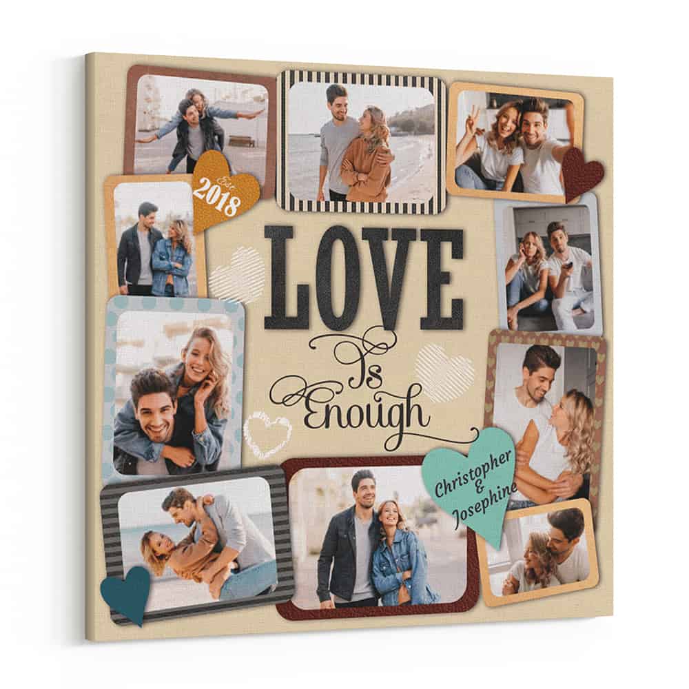 Love Is Enough Photo Collage Canvas Print