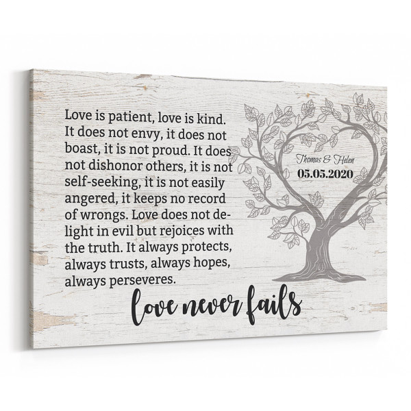 Love Is Patient Love Is Kind Christian Custom Canvas Print