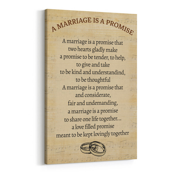 Marriage Is A Promise Canvas Print