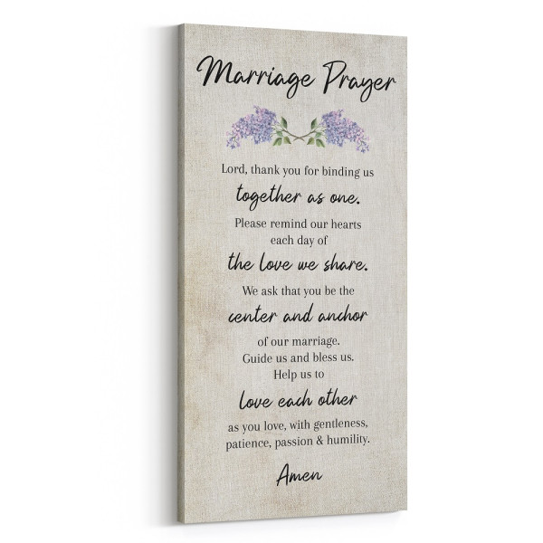 Marriage Prayer 8th Anniversary Canvas Print