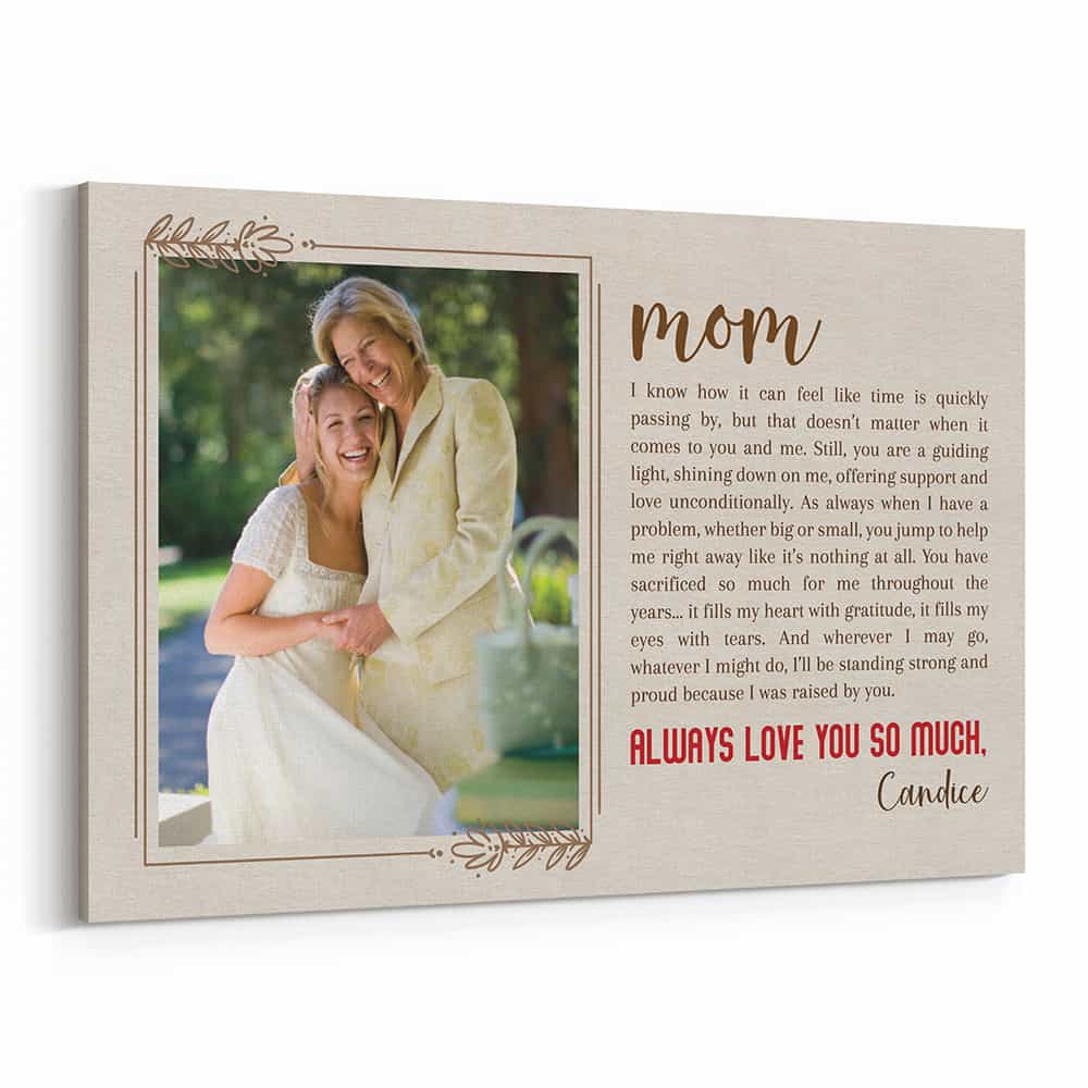 Mom Poem Custom Photo Canvas Print
