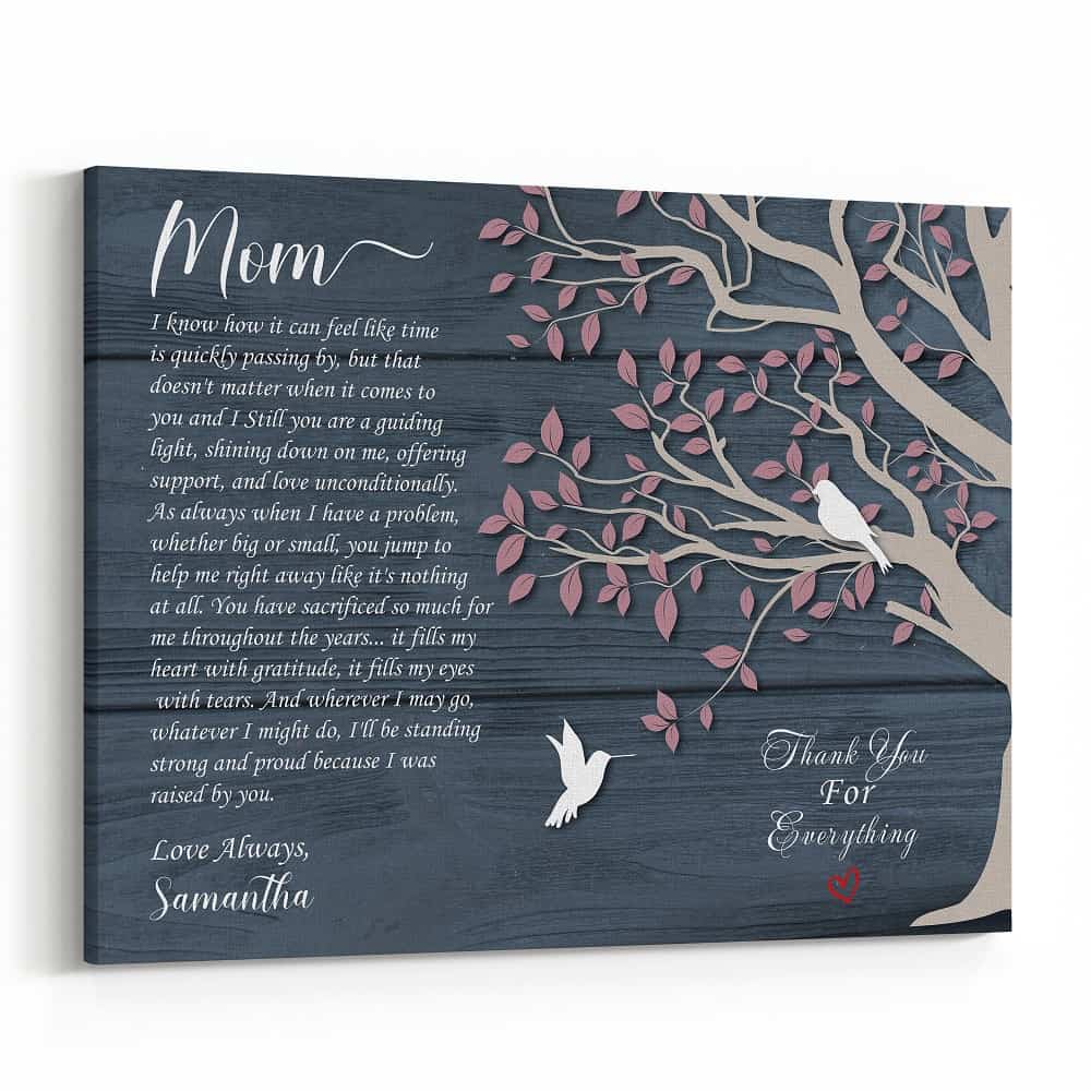 Mom Poem Custom Text Canvas Print