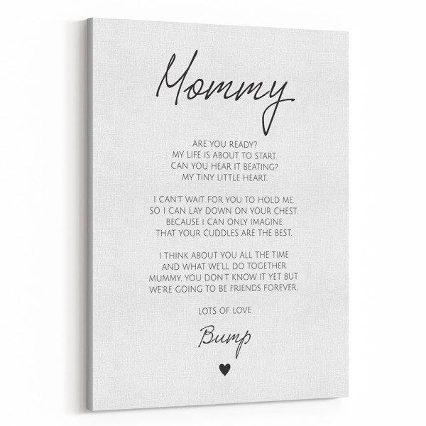 Mommy Poem Custom Canvas Print