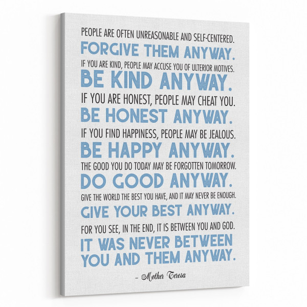 Mother Teresa Quote Canvas Print