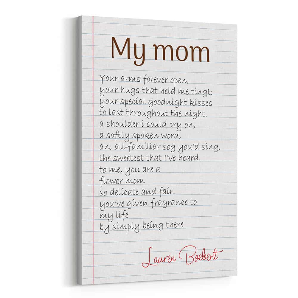 My Mom You’ve Given Fragrance To My Life Canvas Print