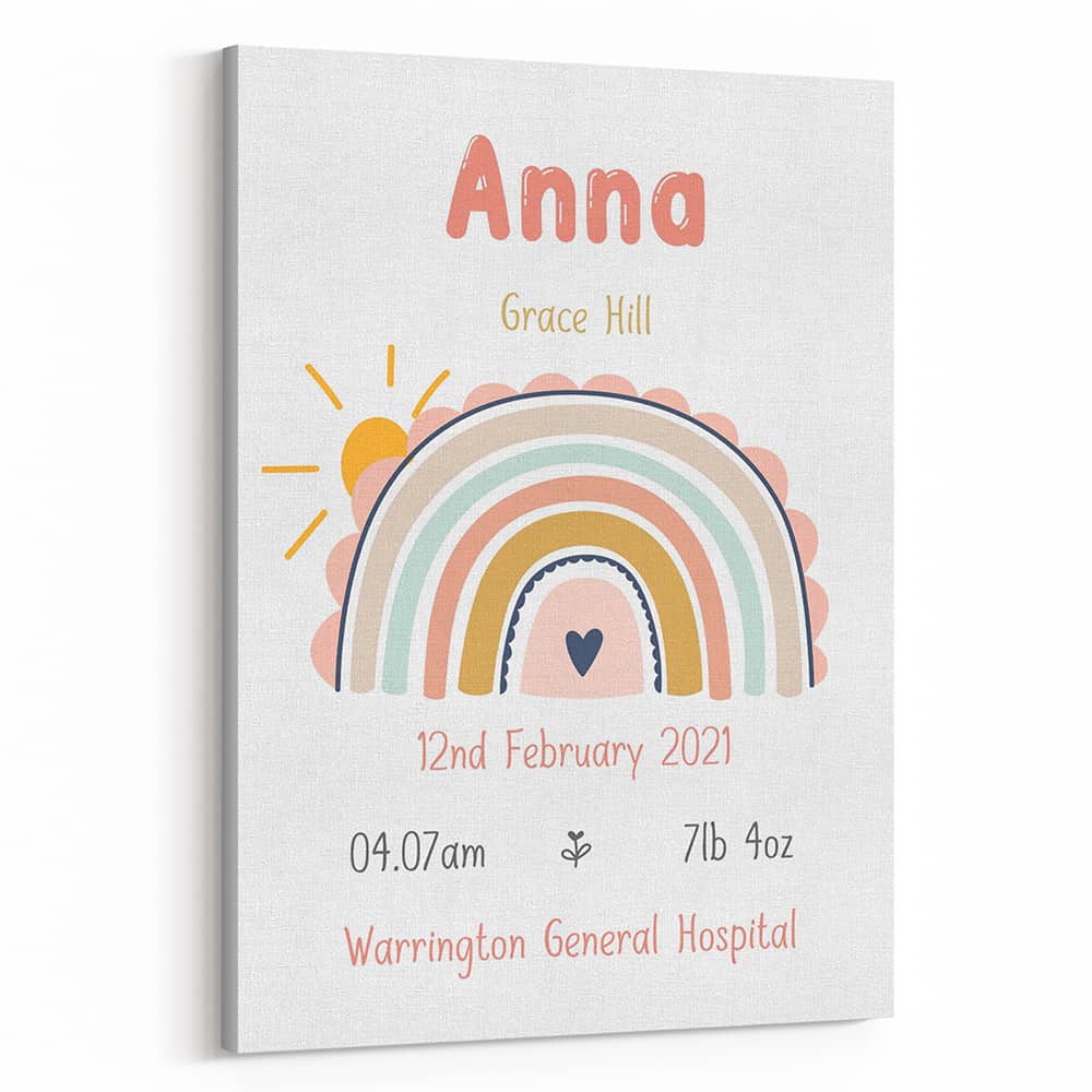 New Baby Custom Canvas Print