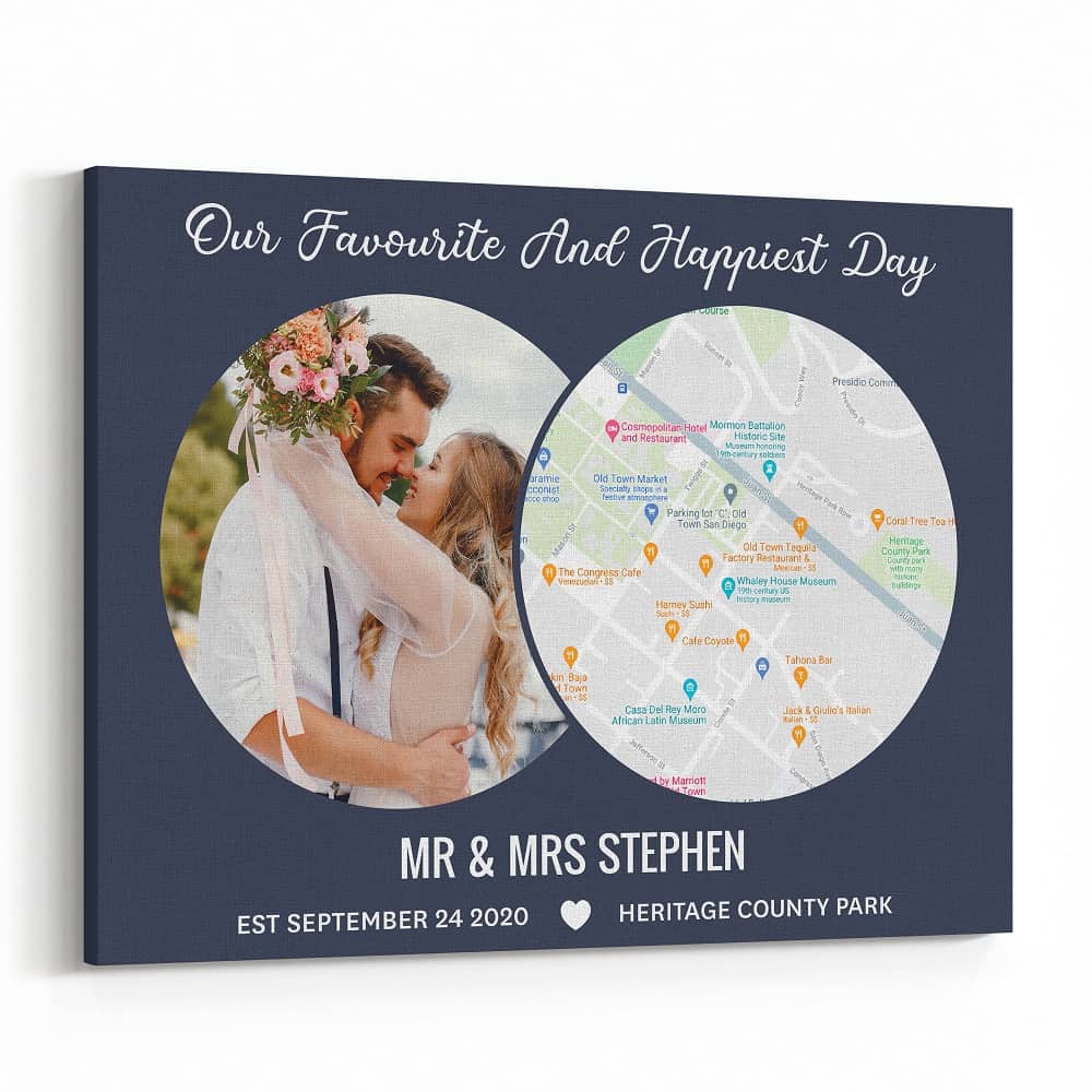 Custom Star Map and Location Map Canvas Print 365Canvas