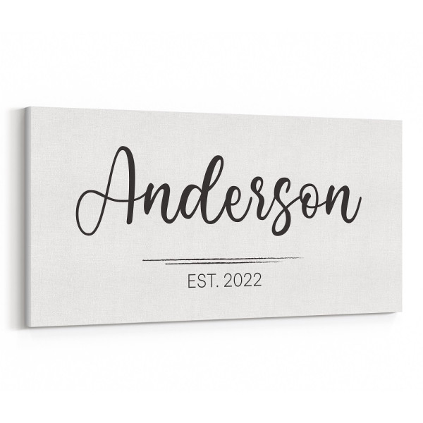 Personalized Family Name Canvas Print