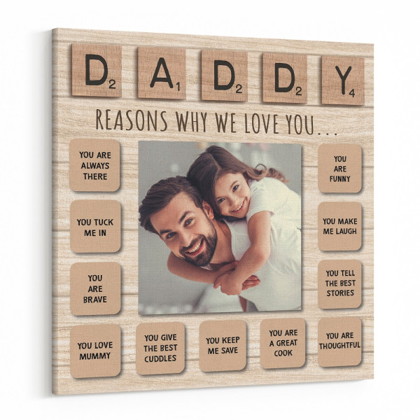 Reasons Why We Love Dad Canvas Print