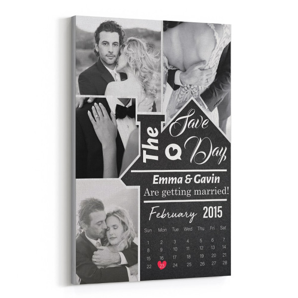 Save The Day Calendar and Photo Canvas Print