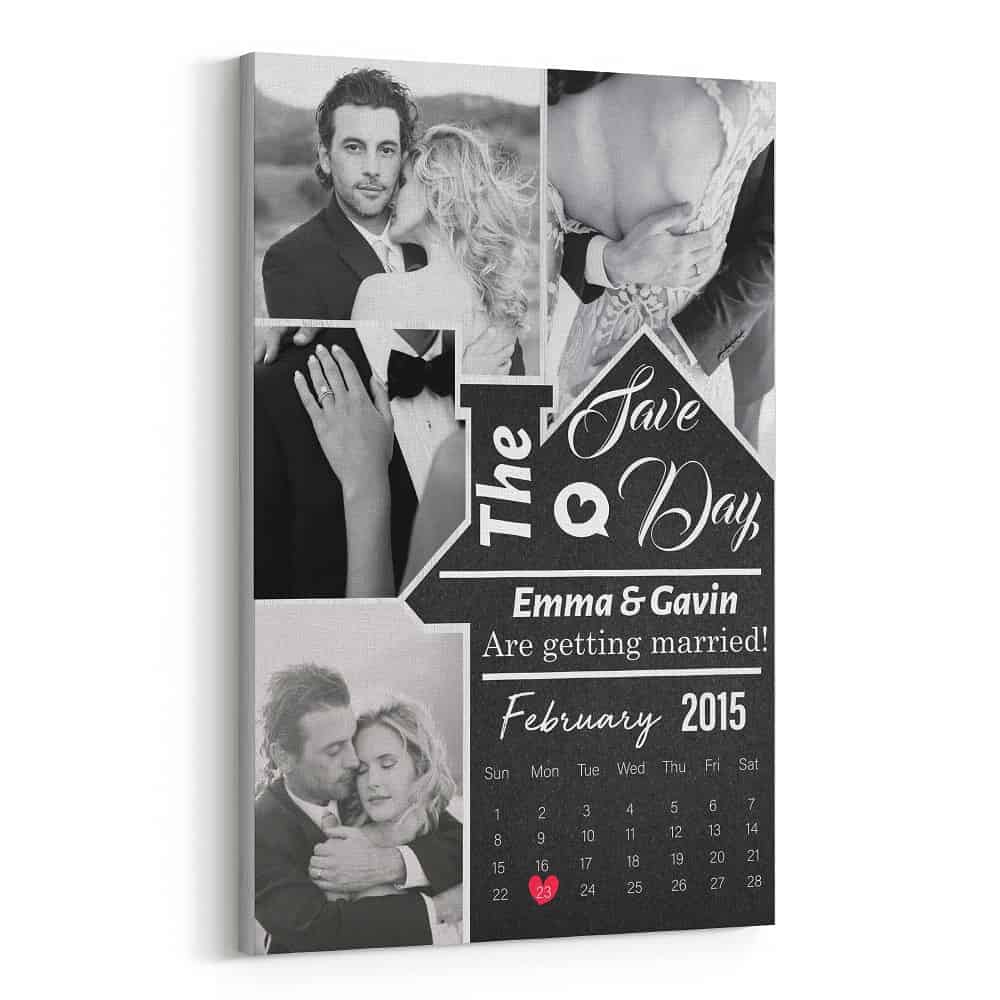 Save The Day Calendar and Photo Canvas Print
