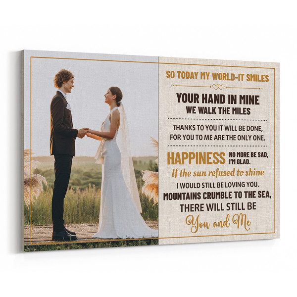 So Today My World - It Smiles Photo Canvas Print