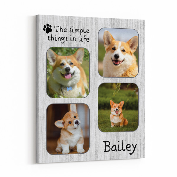 The Simple Things In Life Custom Photo and Text Canvas Print
