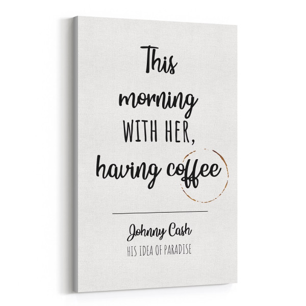 “This Morning With Her, Having Coffee” Canvas Print