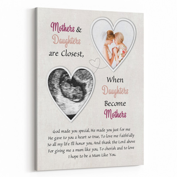 When Daughters Become Mothers Custom Canvas Print