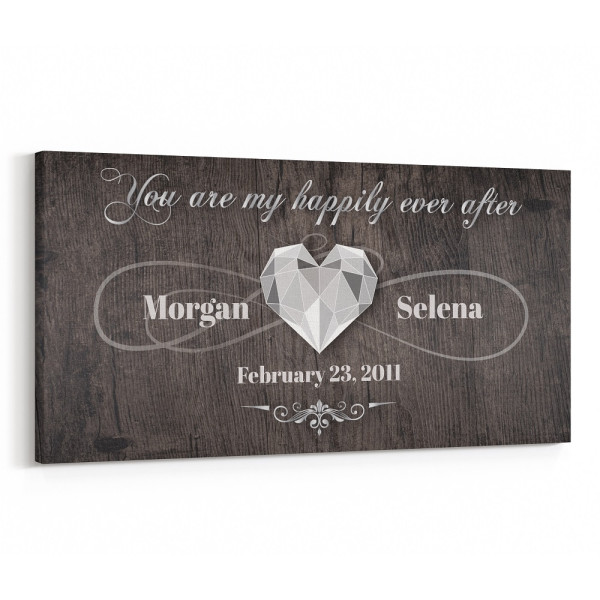 10-Year Anniversary 'Happily Ever After' Photo Collage Canvas