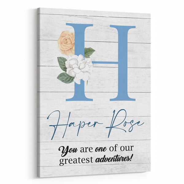 You Are One Of Our Greatest Adventures Custom Text Canvas Print