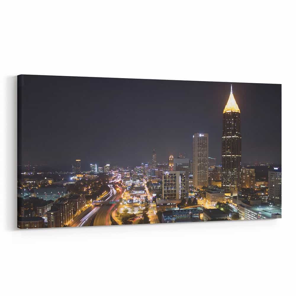 Atlanta, Georgia Skyline Canvas Wall Art – Collection A
