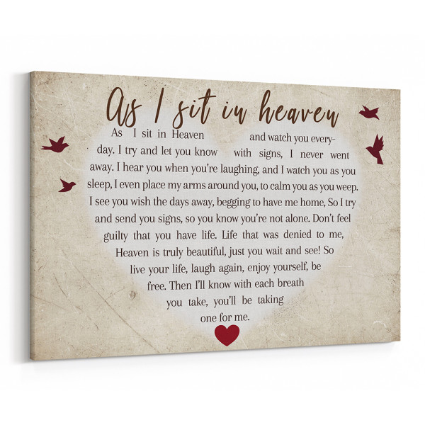 As I Sit In Heaven Cardinal Canvas Print