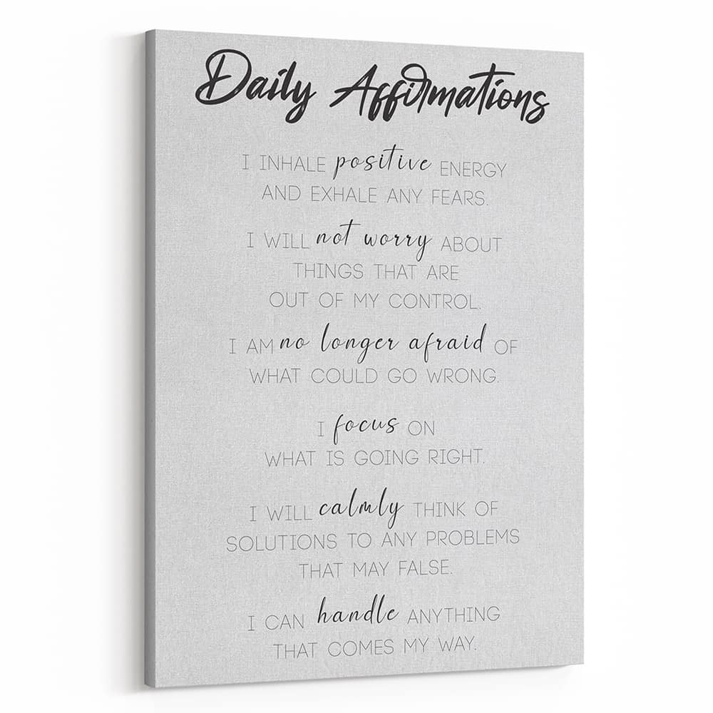 Daily Affirmations Canvas Print