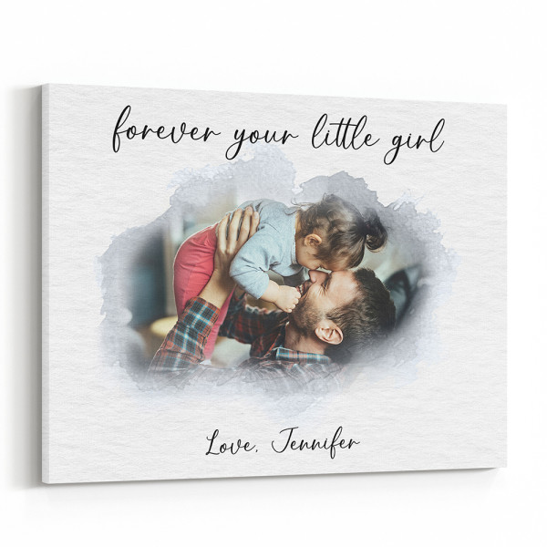 Forever Your Little Girl Custom Canvas Print