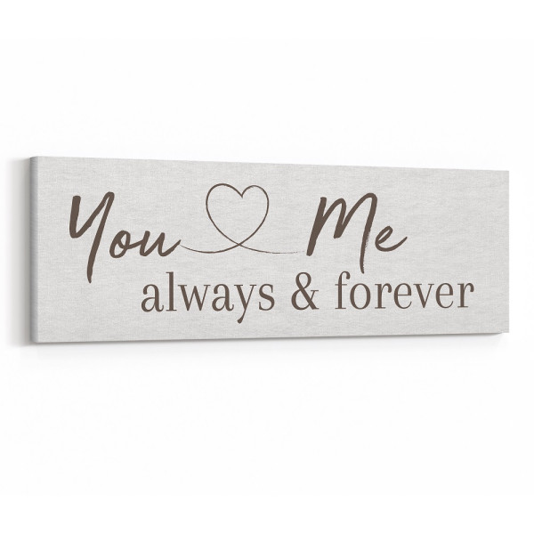 You And Me Always And Forever Canvas Print