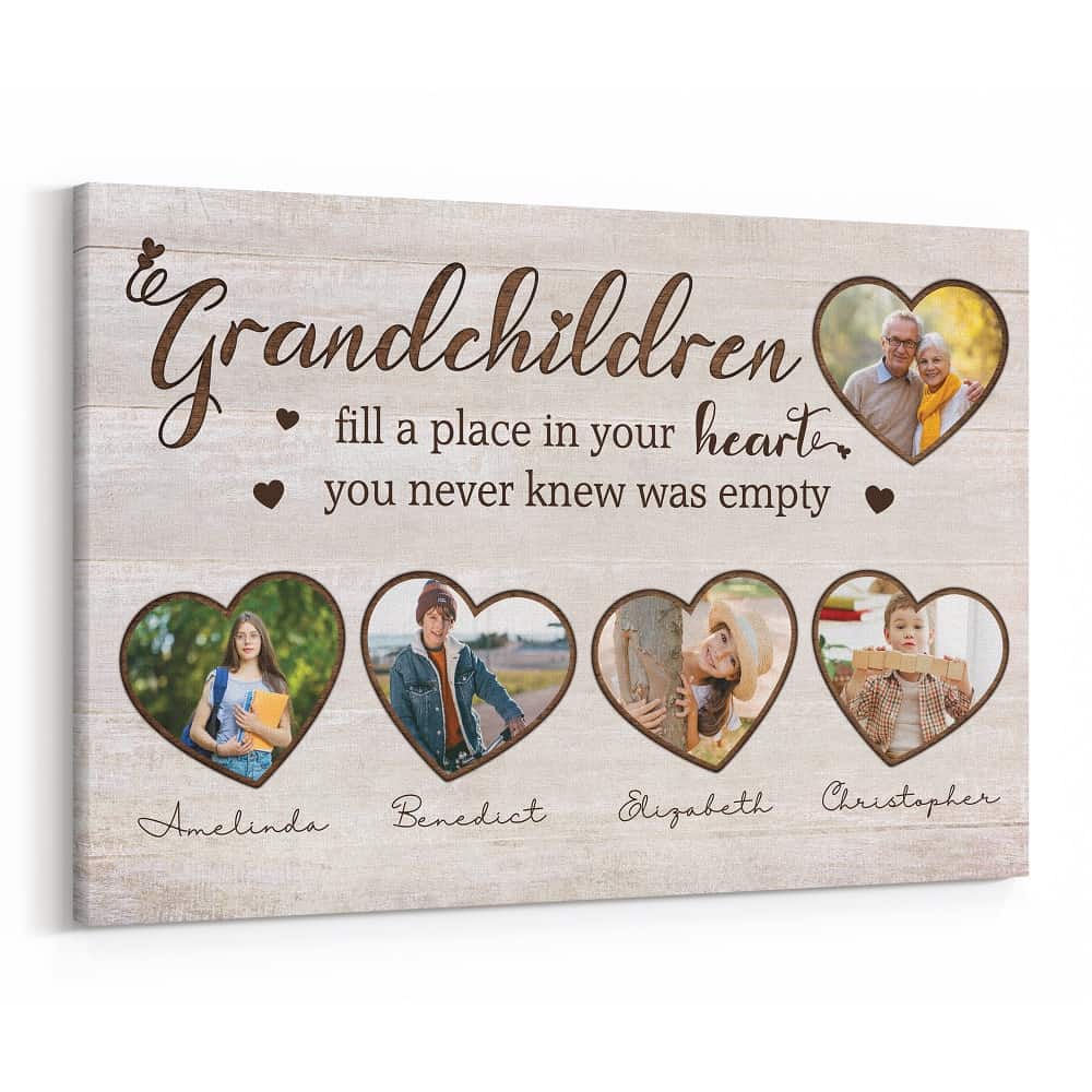Grandchildren Fill A Place In Your Heart You Never Knew Was Empty Canvas Print