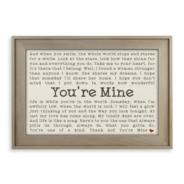 Personalized Song Lyrics Linen Print