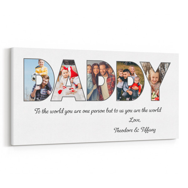 "To the world you are one person but to us you are the world" Custom Canvas Print