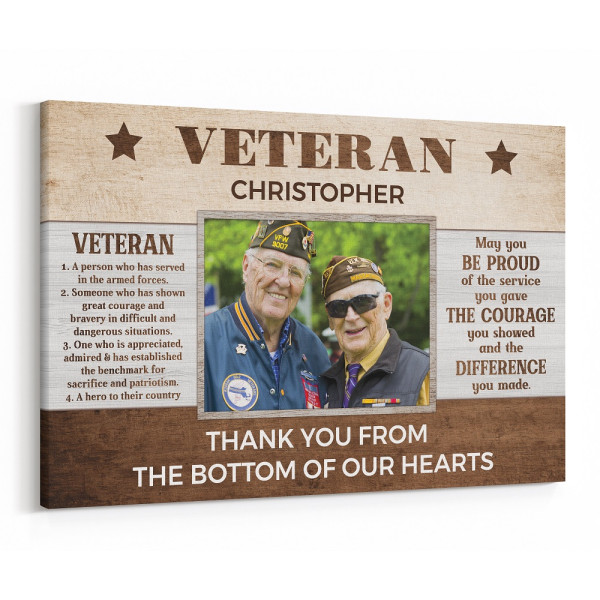 VETERAN Custom Photo Canvas Print