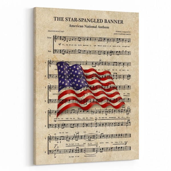The Star Spangled Banner Patriotic Canvas Print