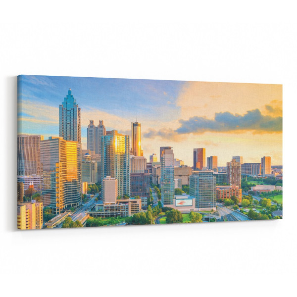 Atlanta, Georgia Skyline Canvas Wall Art – Collection B