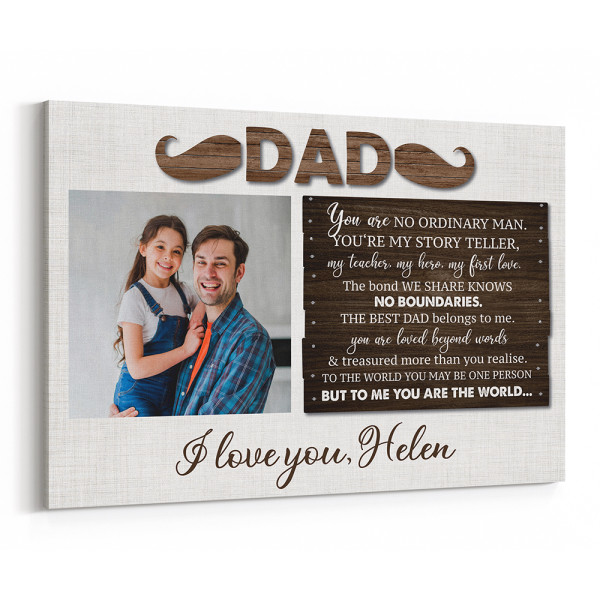 Father’s Day Poem Custom Photo Canvas Print