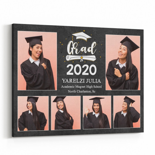 Graduation Gift Custom Photo And Text Canvas Print