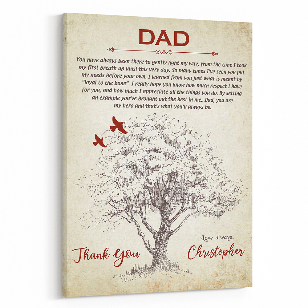 Dad You Have Always Been There To Gently Light My Way Custom Canvas Print