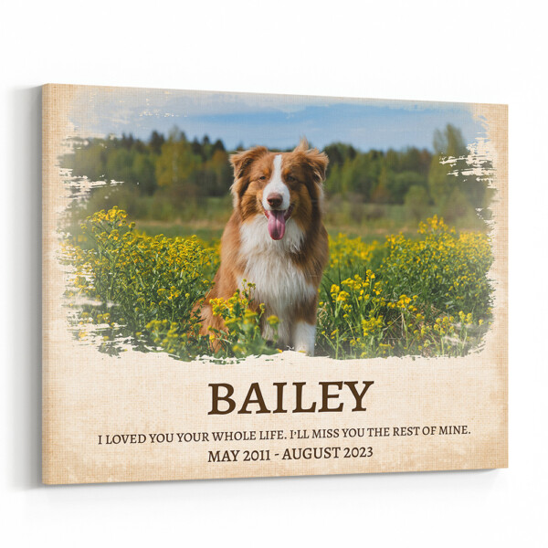 I Love You Your Whole Life Pet Canvas Print
