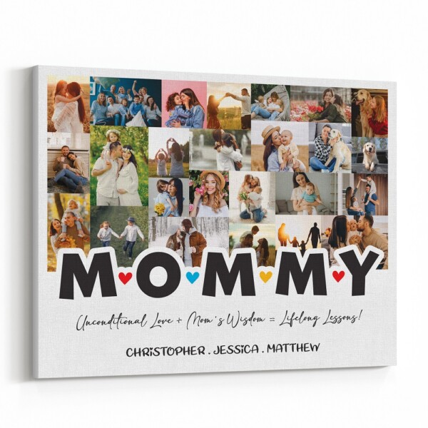 Mommy Photo Collage Canvas Print
