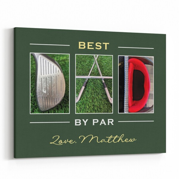Best Dad By Par Golf Canvas Print